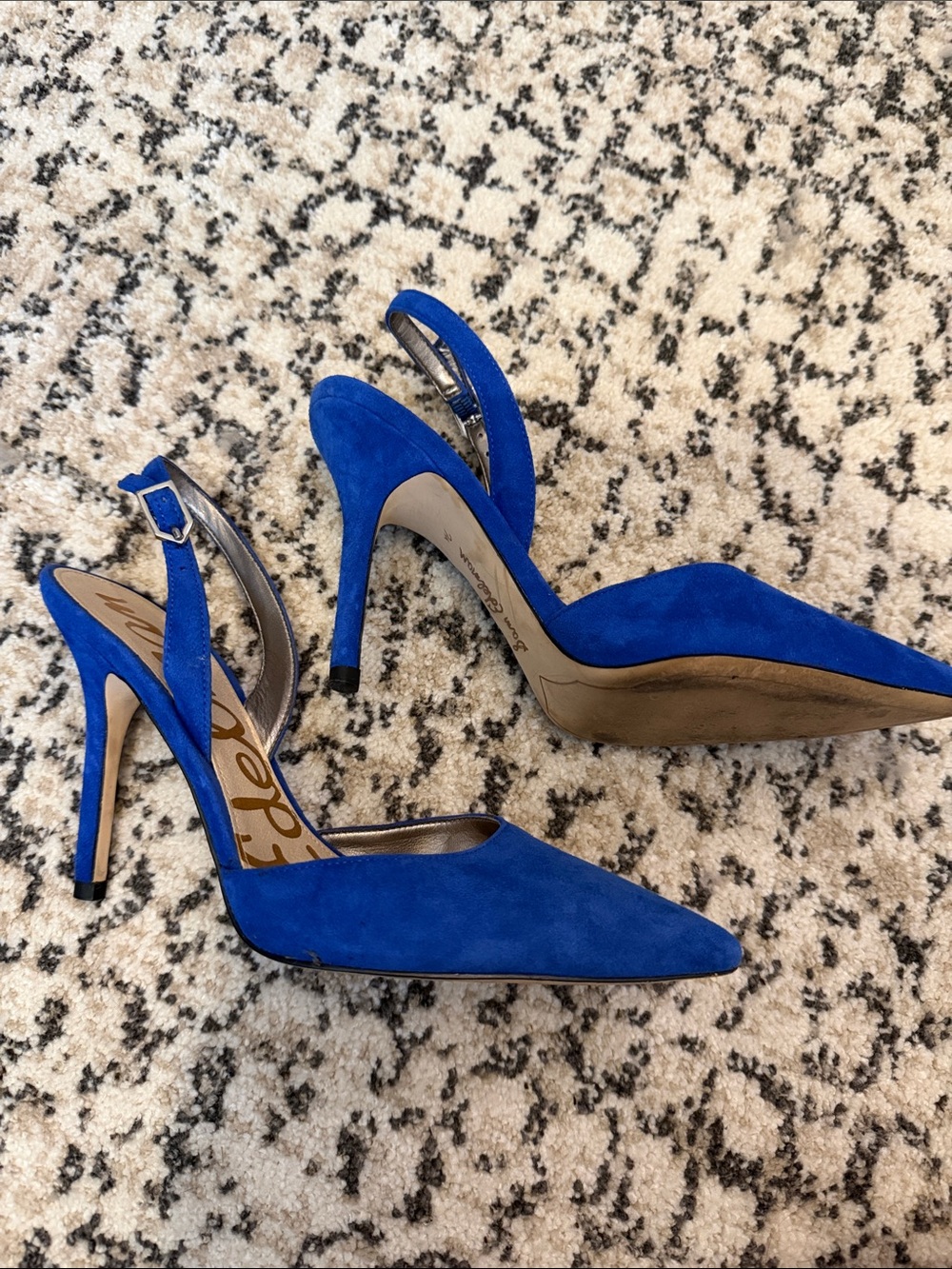 Sam Edelman Cobalt Blue Pointed Slingback Pumps - Picture 2 of 5